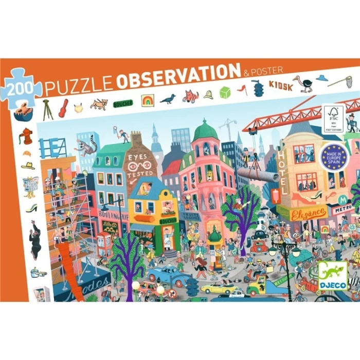 Puzzle d'observació "La ciutat" - Djeco