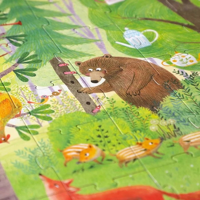 Night and day in the forest puzzle  - Londji