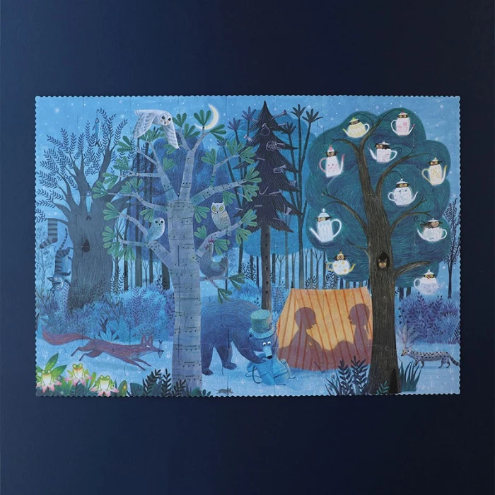 Night and day in the forest puzzle  - Londji