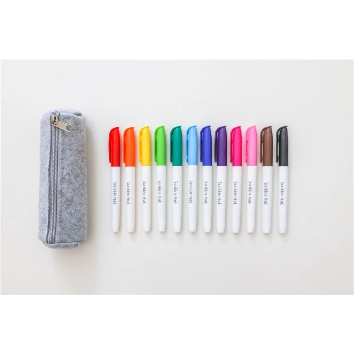Estuche 12 rotuladores Scribble Mat - Juegaconmigo