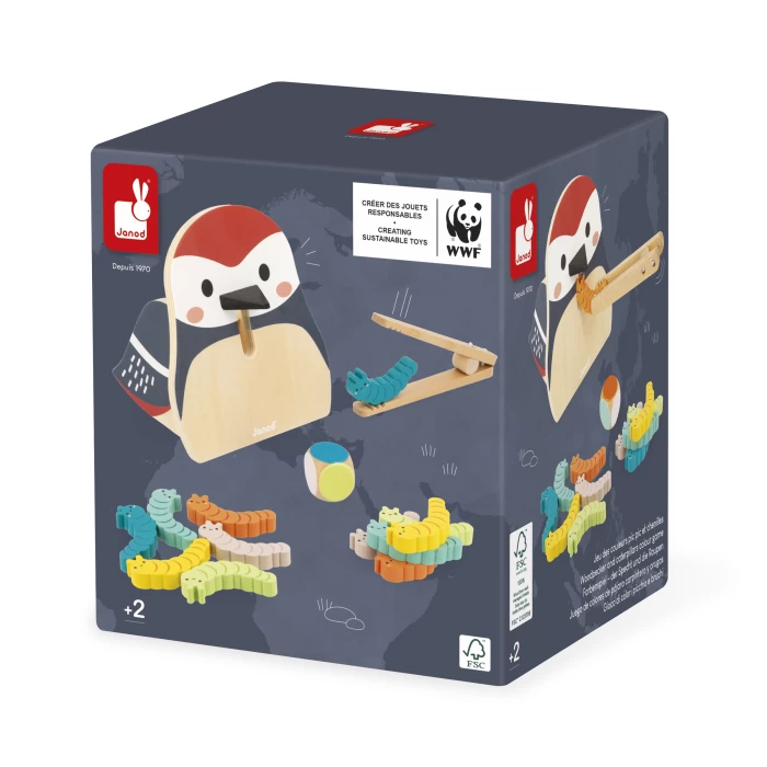 Juego classificación de colores "Pájaro y orugas" - Janod