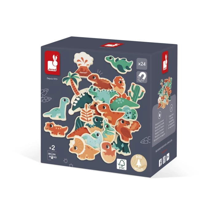 Imanes dino 24 piezas - Janod
